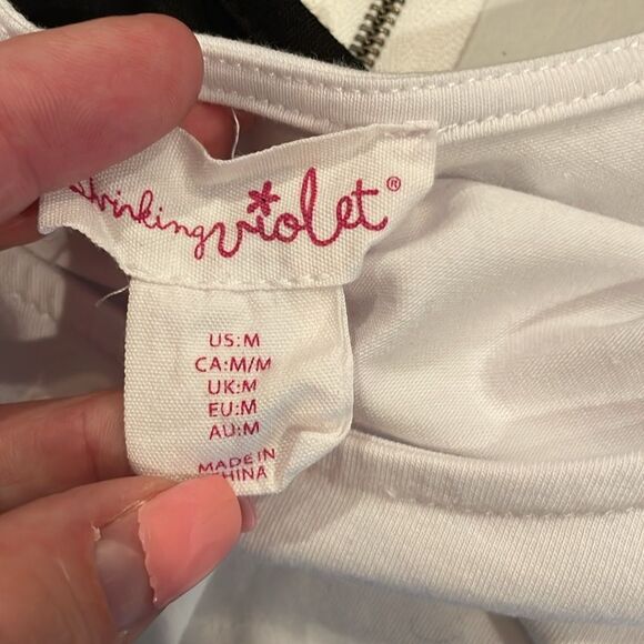 Shrinking Violet White Bodysuit - Picture 3 of 4